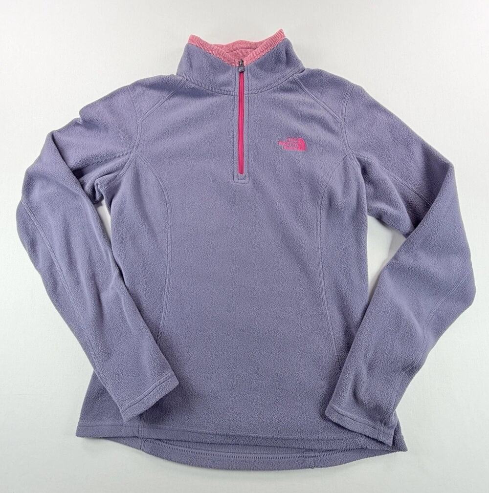 The North Face Women's 1/4 Zip Pullover Fleece Sweater Purple Size XS